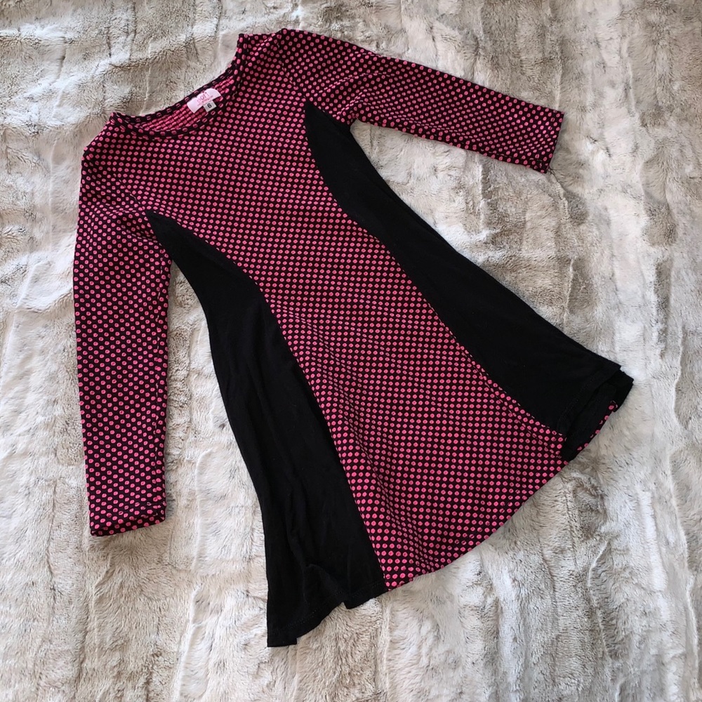 ✨Sofi Hot Pink PolkaDot Dress Kids Size 5